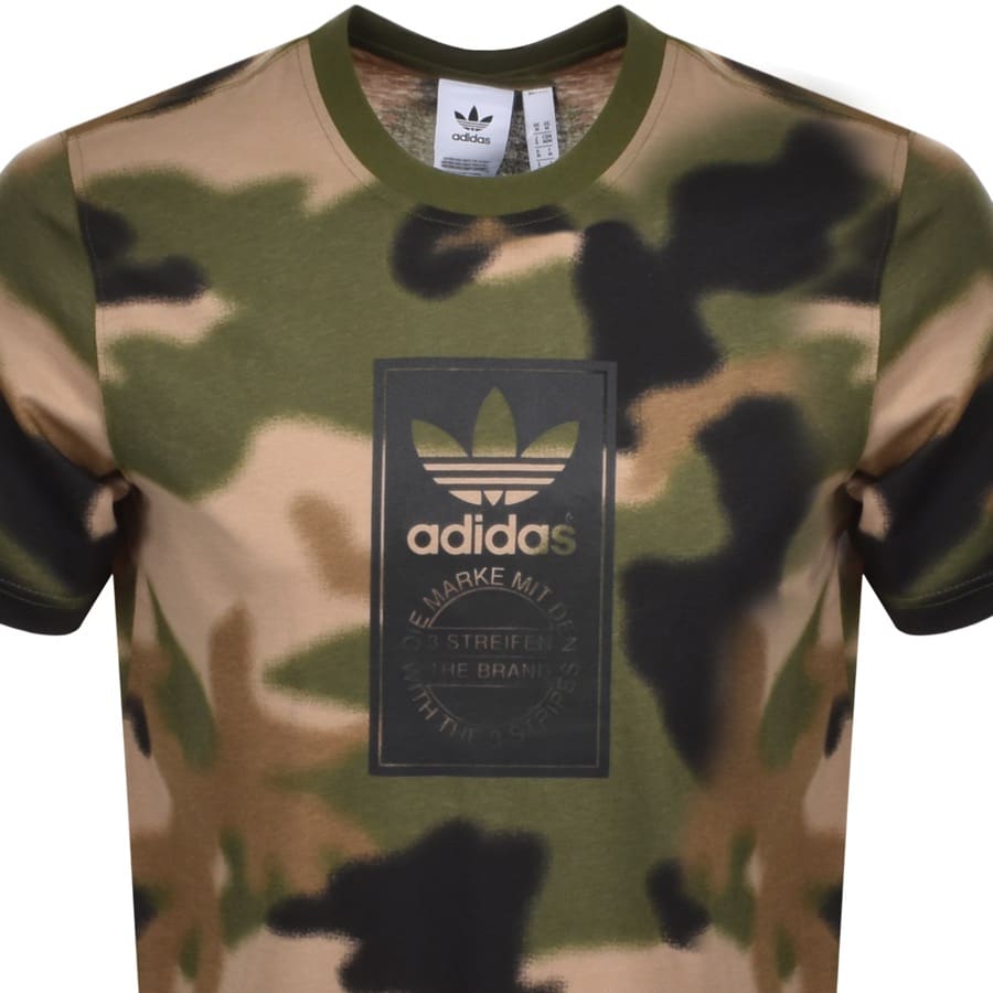 Alternative Image for Productadidas Camo Tongue T Shirt Khaki2